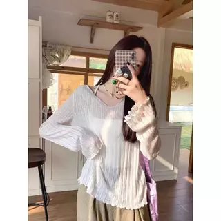 Novva ส่งไวจากไทย เสื้อกันแดดแขนยาว ผู้หญิง ผ้านุ่ม 3สี เบาสบาย ใส่ได้ทุกโอกาส