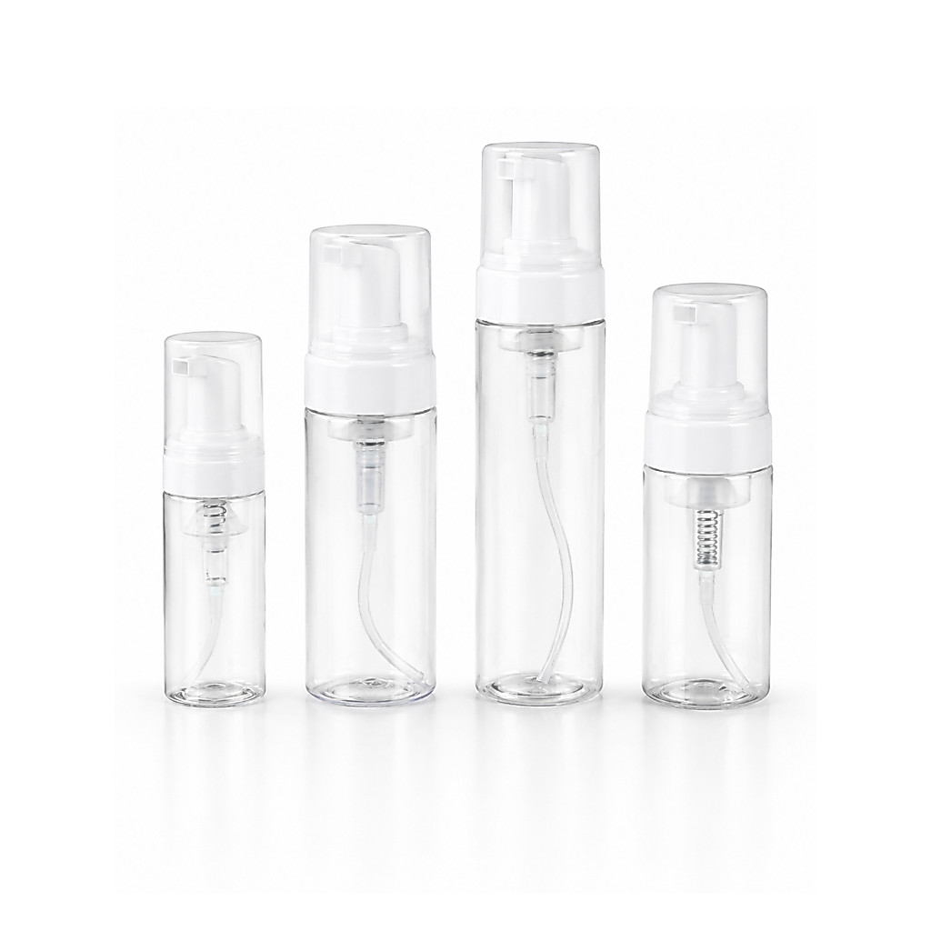 PACPAC ขวดปั๊มโฟม PET 100,150,200 ml สำหรับบรรจุ โฟมล้างหน้า ดีไซน์สวย พกพาสะดวก PG13