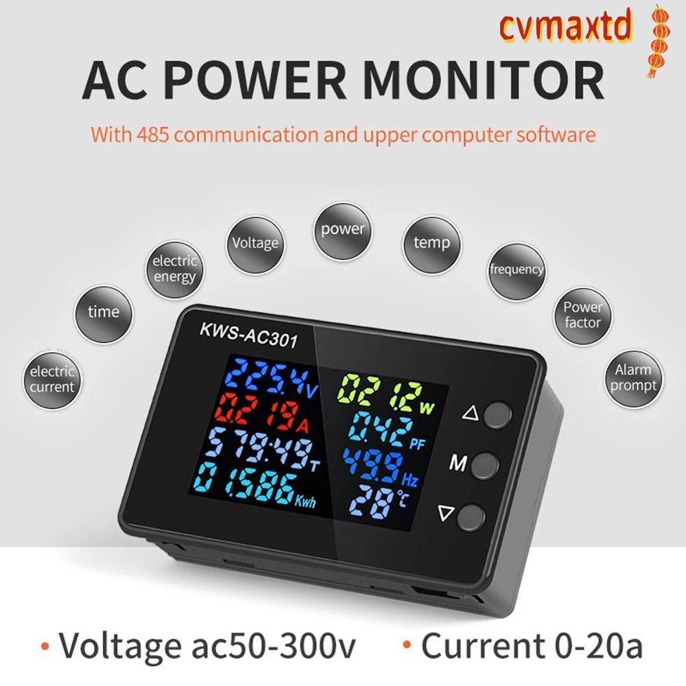 ICVMAX โวลต์มิเตอร์แบบดิจิตอลแอมป์มิเตอร์ KWS-AC301 0-100A ชิปเฉพาะเครื่องตรวจจับพลังงานเครื่องวัดพล