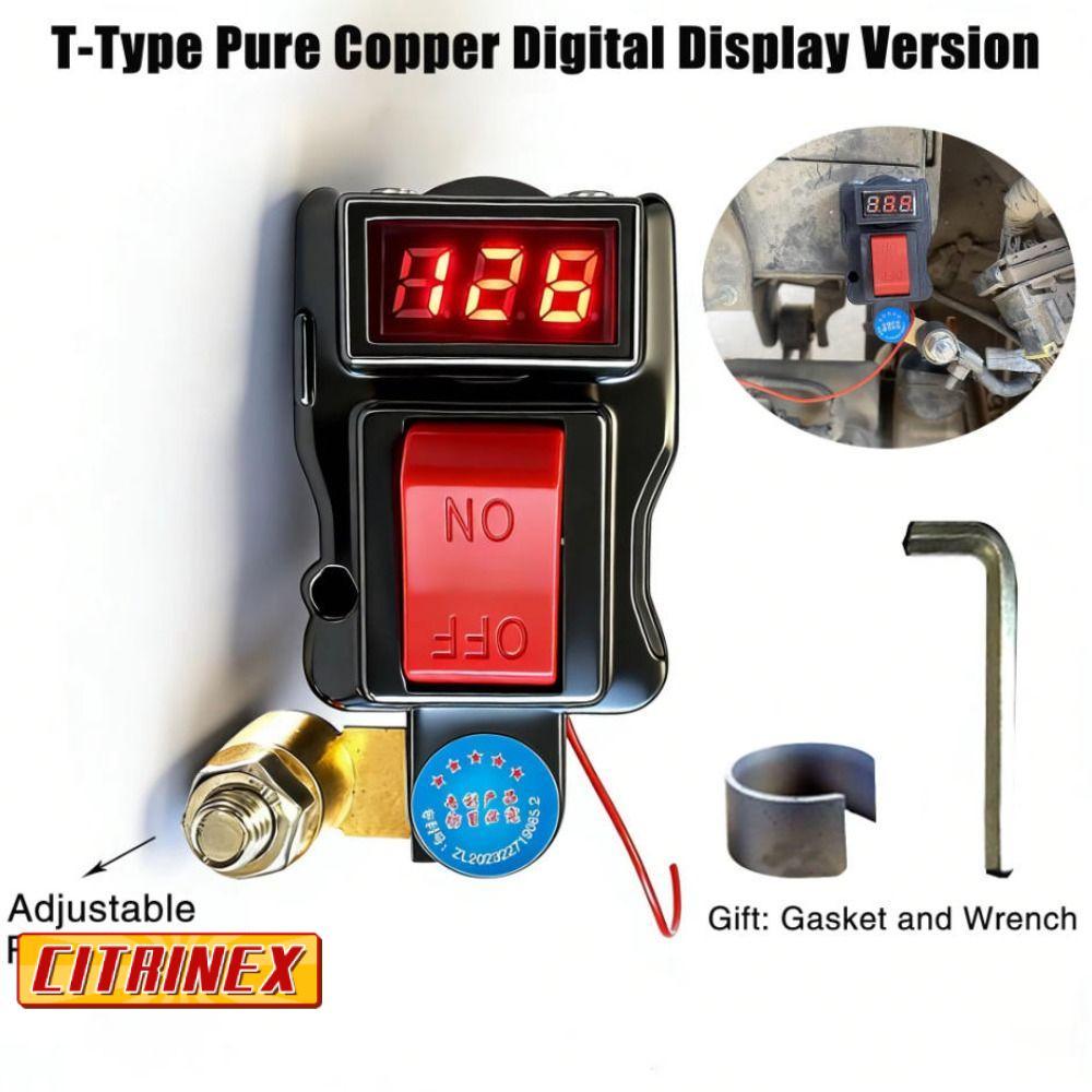 สวิตช์ตัดการเชื่อมต่อแบตเตอรี่รถยนต์ ซิตริเน็กซ์,การออกแบบประเภท ที หมุนการเชื่อมต่อรถบรรทุกแบตเตอรี่สวิตช์ตัดเชื่อมต่อ, ตรวจสอบแรงดันไฟฟ้าจริง 12โวลต์ 24โวลต์ แรงดันไฟฟ้าจอแสดงผลดิจิตอลสวิตช์