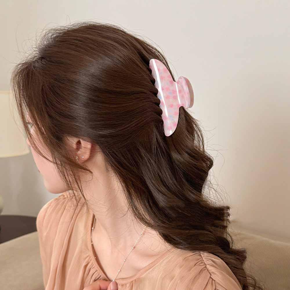 Ahellogirl مشبك شعر كلاو بزهور وردية للضفائر — صورة 4