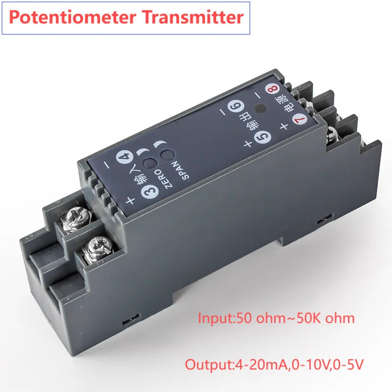 0-500ohm 1Kohm ถึง 0-10V Potentiometer เครื่องส่งสัญญาณเซ็นเซอร์ 5Kohm 10Kohm 4-20mA 0-5V Potentiome