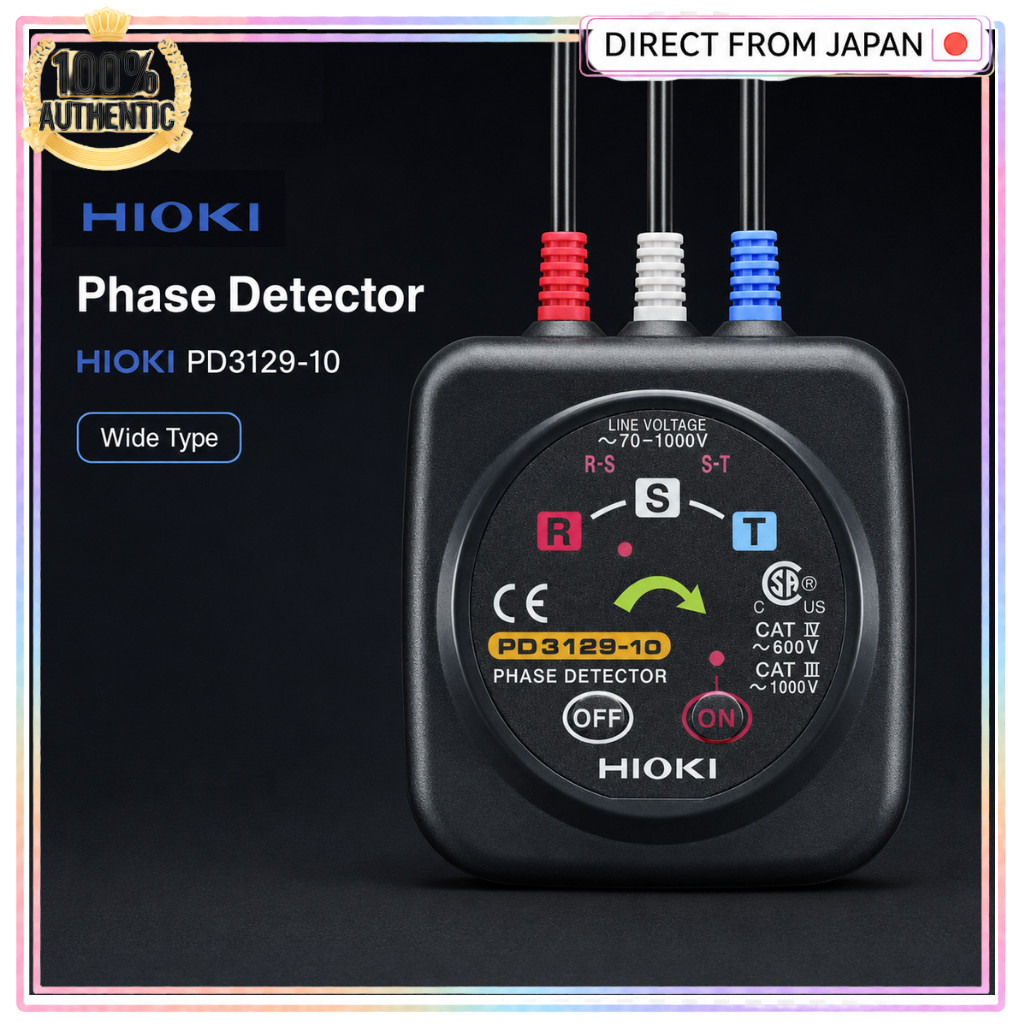HIOKI PD3129-10 Phase Detector Wide Type for Three Phase Power Checking