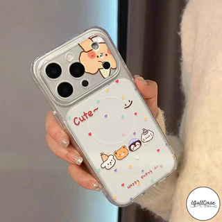เหมาะสำหรับ IPhone 15 16 17 air 14 13 12 11 Pro Max 17 Pro 15 16 14 Plus เคสคอนนิ่ง ลายการ์ตูนน่ารัก สไตล์ฮิตกันกระแทก