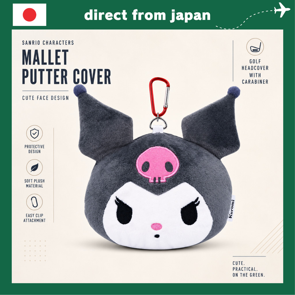 Sanrio Characters Mallet Putter Cover – Cute Face Design Golf Headcover with Carabiner