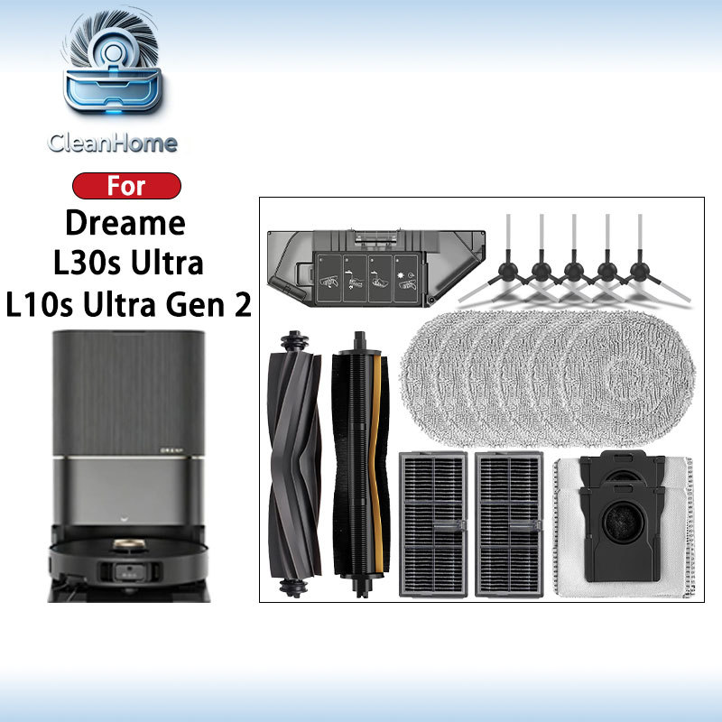 สําหรับ Dreame L10s Ultra Gen2 / L30s Ultra Robot เครื่องดูดฝุ่นอุปกรณ์เสริมหลักแปรงด้านข้าง Mop ผ้า Hepa กรองถุงเก็บฝุ่นอะไหล่
