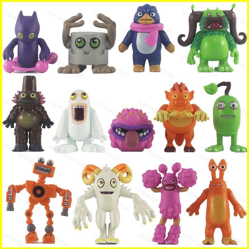 YB3 13pcs My Sing Monsters Action Figure Ghazt Noggin Mammott Pango Furcorn Maw Drumpler PomPom ของเ