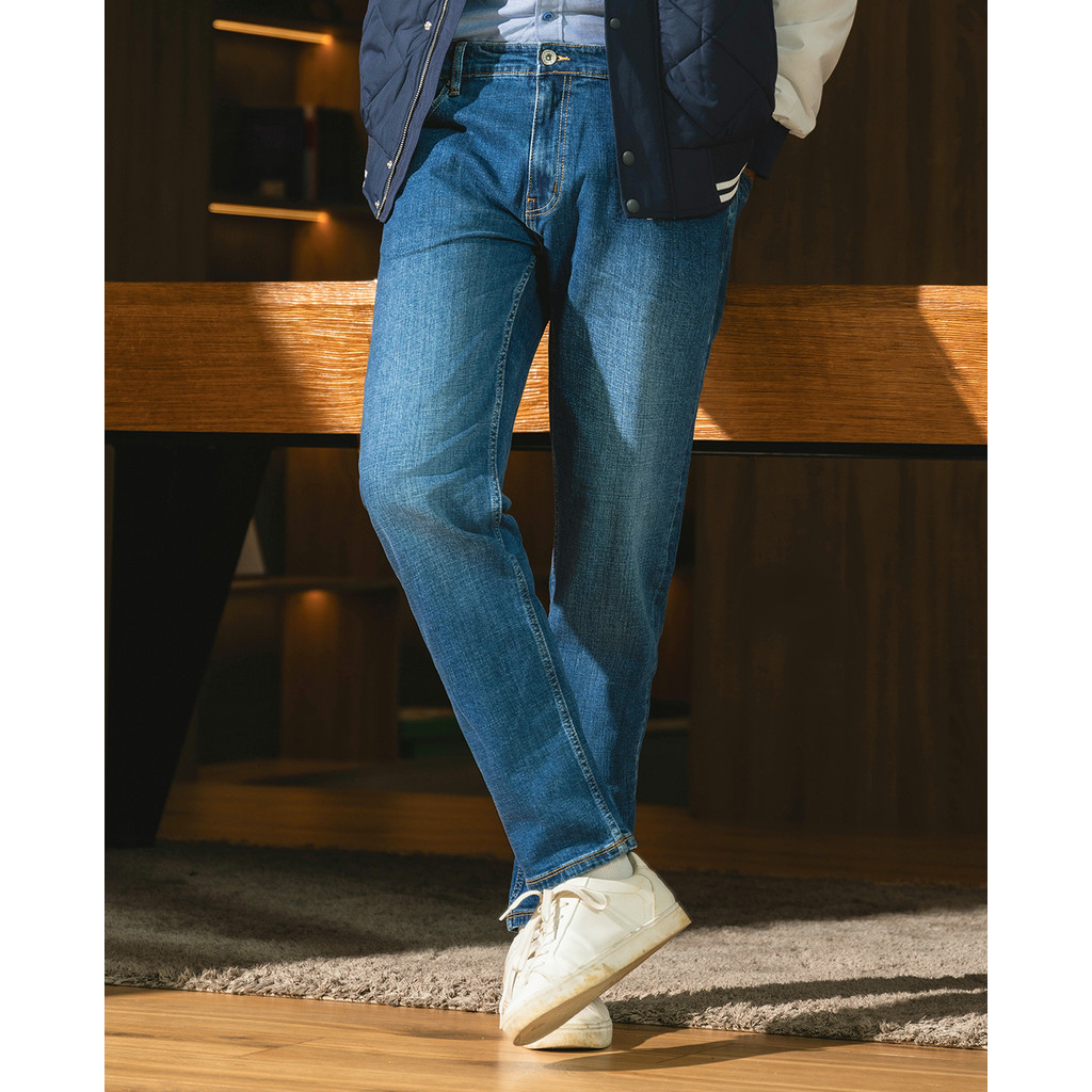 BEVERLY HILLS POLO CLUB - กางเกงยีนส์ผู้ชายขาตรง Modern JMRLW23V004-LBL