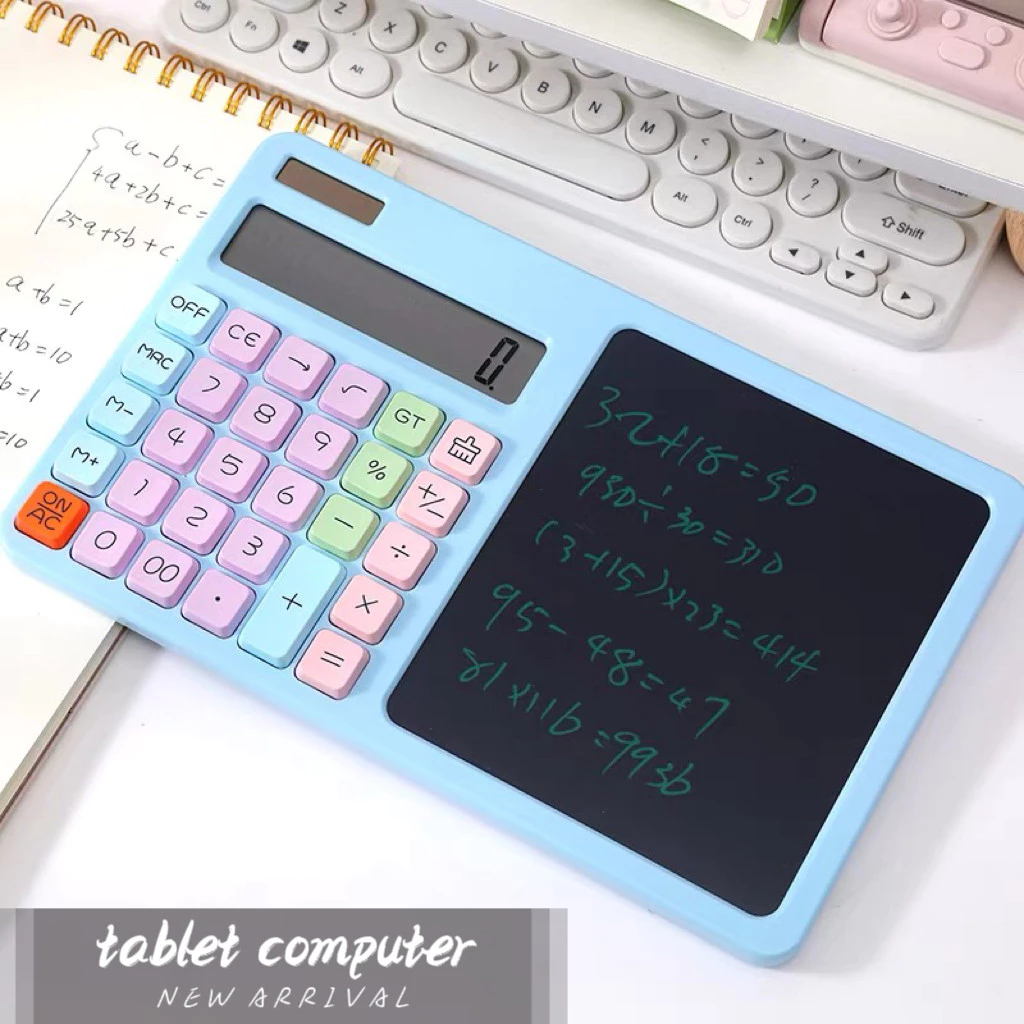 เครื่องคิดเลขน่ารัก คิดเลข พร้อมหน้าจอ LCD เขียนได้ มีปากกา ใช้ได้ทั้งเรียนและทำงาน Dreamhouse