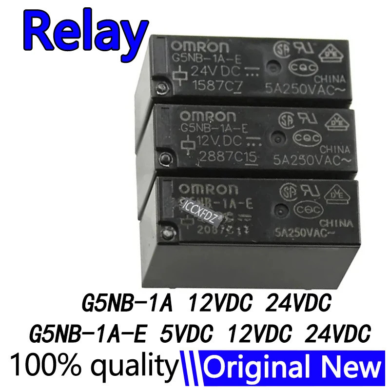 ชิป 1-5 ชิ้น/ล็อตใหม่ G5NB-1A-E-5VDC G5NB-1A-E 12VDC G5NB-1A-E-24VDC G5NB-1A 12VDC 24VDC 4Pin 5A 250