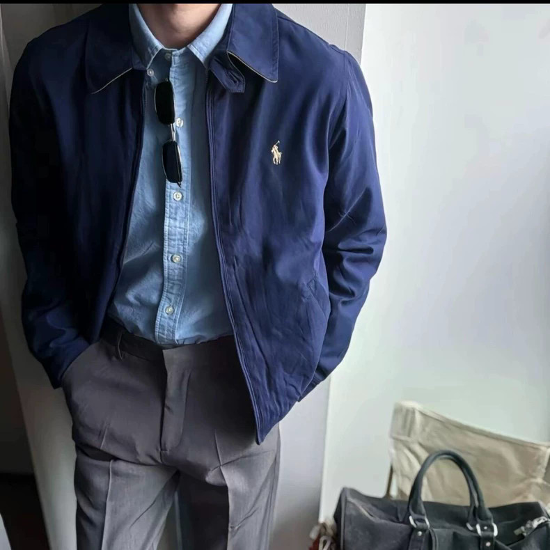 Polo Ralph Lauren เสื้อแจ็คเก็ตสีกากี เหมาะทั้งชายและหญิง พร้อมส่งทันที