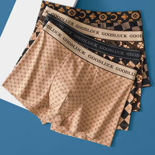 กางเกงในชาย กางเกงในบ๊อกเซอร์ ผ้าคัตตอนผสมสเปนเด็ก เนื้อผ้าน…