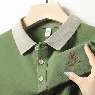 PROMAN เสื้อโปโลผู้ชายฤดูร้อน สไตล์โอลด์มันนี่ เนื้อผ้านุ่ม เสื้อปกพลิก เหมาะใส่ทำงานแมทช์ลุคง่าย ทรงหลวม สินค้าขายดี
