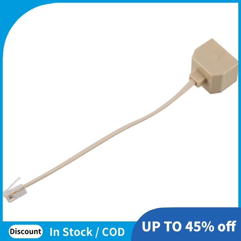 โทรศัพท์ RJ11 Male Line to Double RJ11 Female Jack Filter Splitter Adapter