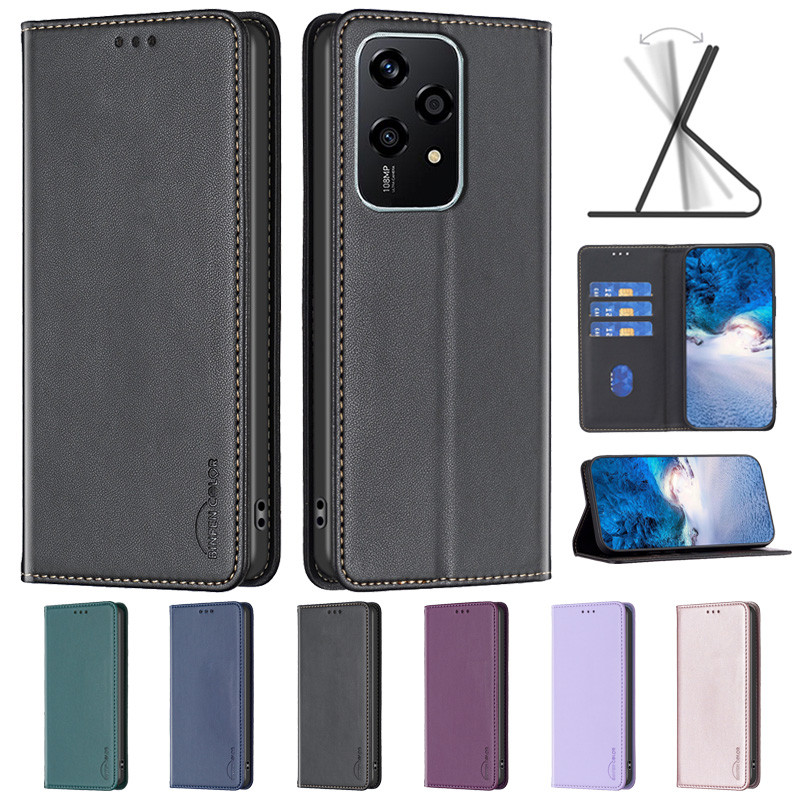 สําหรับ Honor 200 Lite กรณีแม่เหล็กพลิกเคสโทรศัพท์สําหรับ Funda Honor 200 Lite 200Lite หนังฝาครอบ Ho