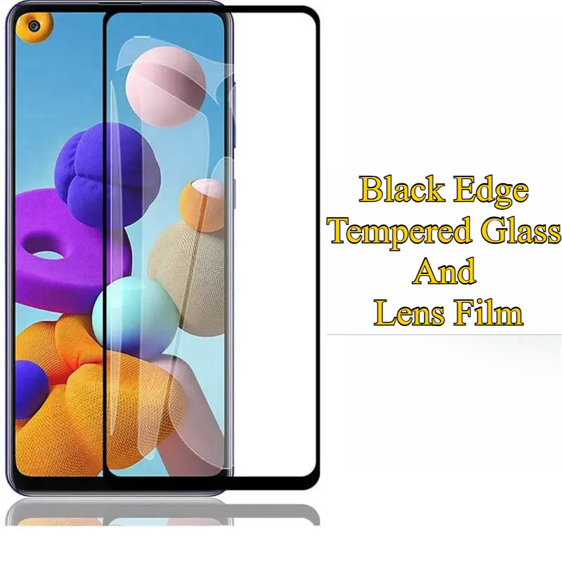 สีดําขอบกระจกนิรภัยสําหรับVivo V2134 V2140 V2141 V2142 V2143 V2133 V2158A V2162A V2164A V2166 V2169 