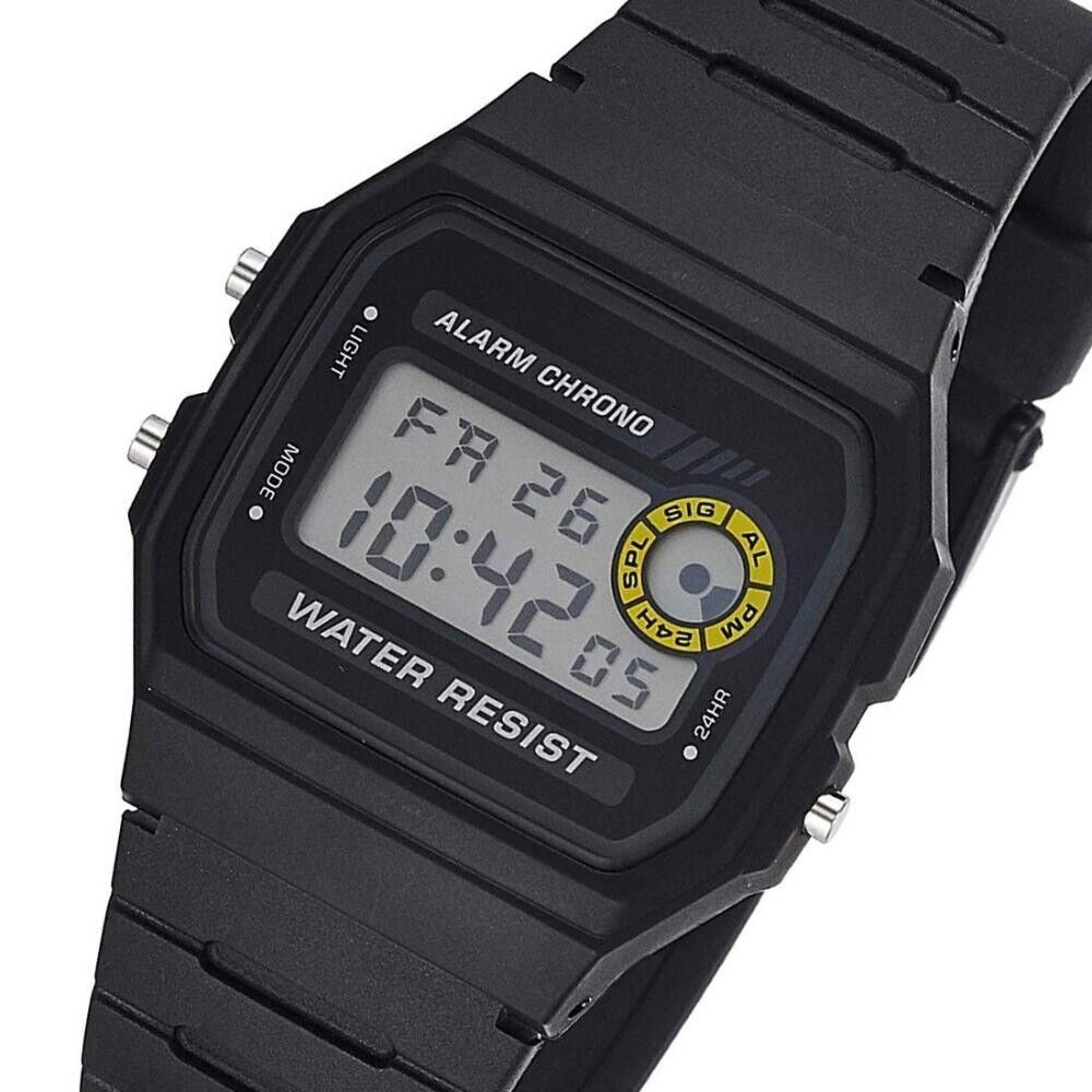 Casio นาฬิกาข้อมือดิจิทัล LED เรซิน เรืองแสง พร้อมนาฬิกาจับเวลา ฟังก์ชั่นปลุก สําหรับผู้ชาย และผู้หญ