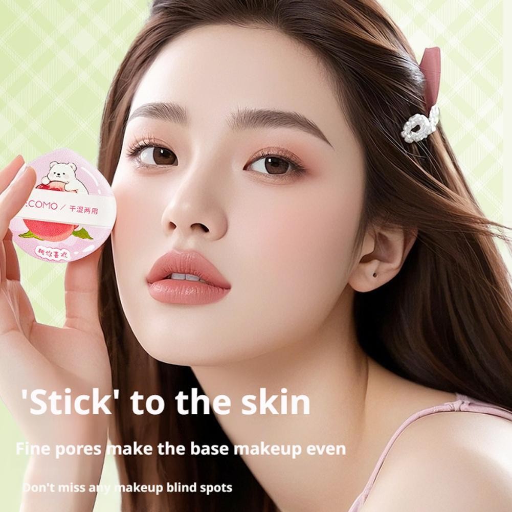 Gecomo Pick Powder Puff เปียกและแห้งผิวนุ่มกิน Foundation Beauty Portable Powder On J3j3