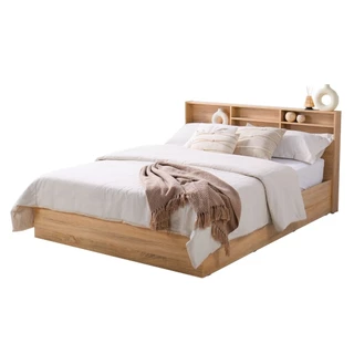 Koncept Furniture เตียง 5 ฟุต รุ่น Haley สีไม้อ่อน แบรนด์ KONCEPT FURNITURE