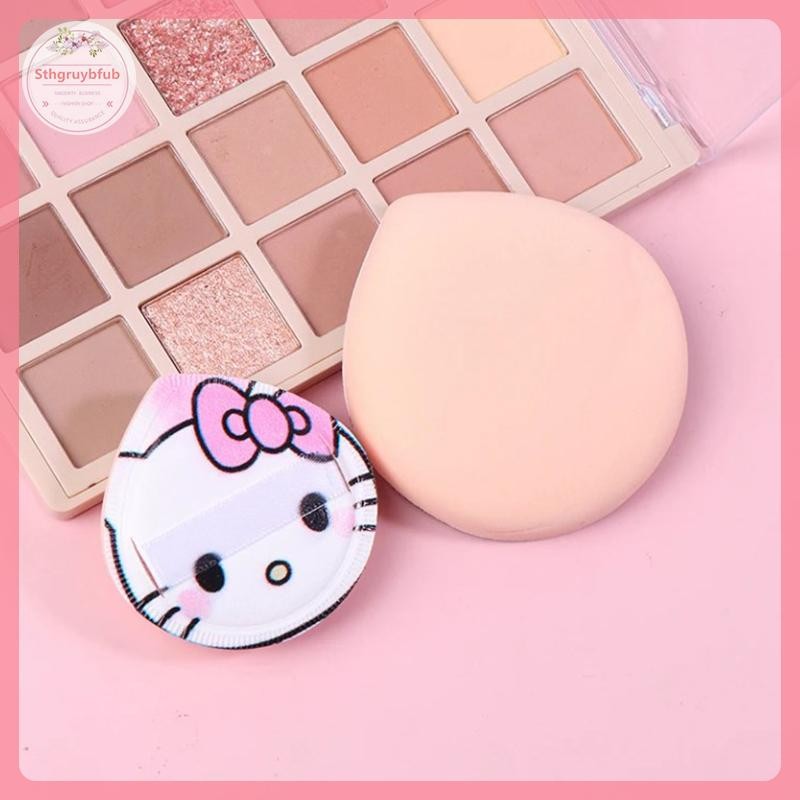 STHB Sanrio แต่งหน้าฟองน้ําพัฟชนิดบรรจุกล่องน่ารัก Hello Kitty แต่งหน้าคอนซีลเลอร์ Super Soft Elasti