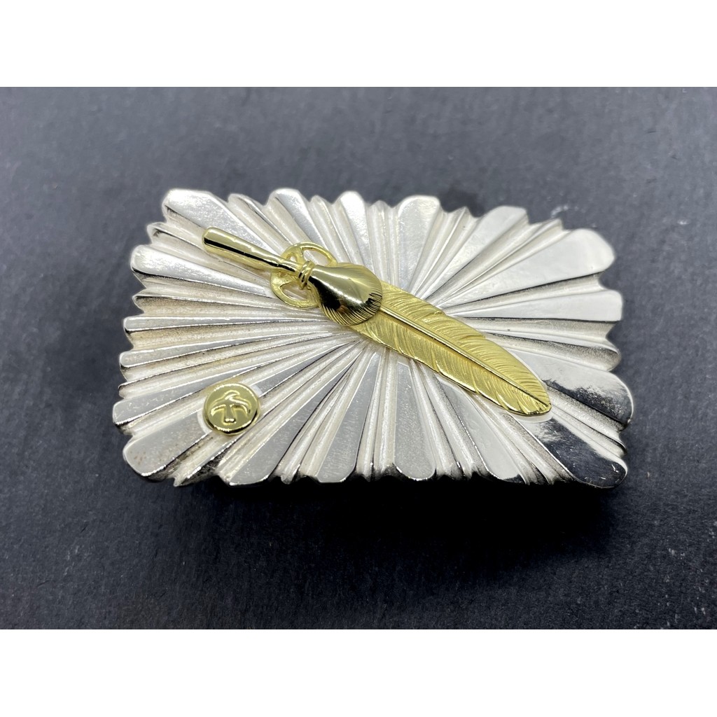หัวเข็มขัด Goros Takahashi Goro Feather Belt Buckle Takahashi Asuka Dot เข็มขัดขนนกสีทอง