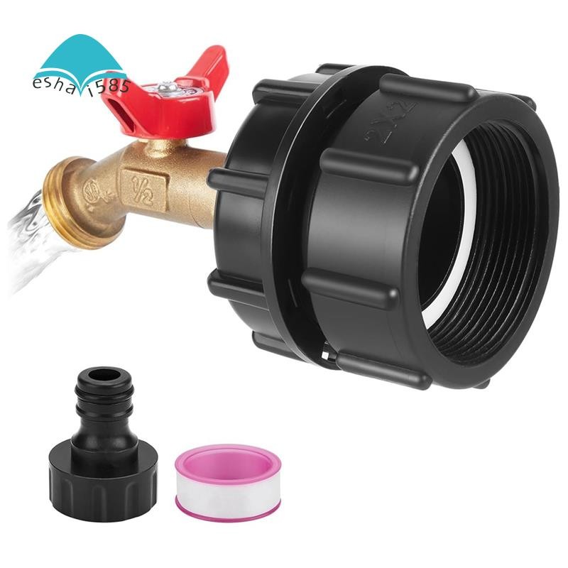 Eshai585IBC Tank Adapter, IBC Water Tank Fitting สําหรับ 275-330 แกลลอน IBC Tote Tank, Tote Fitting 