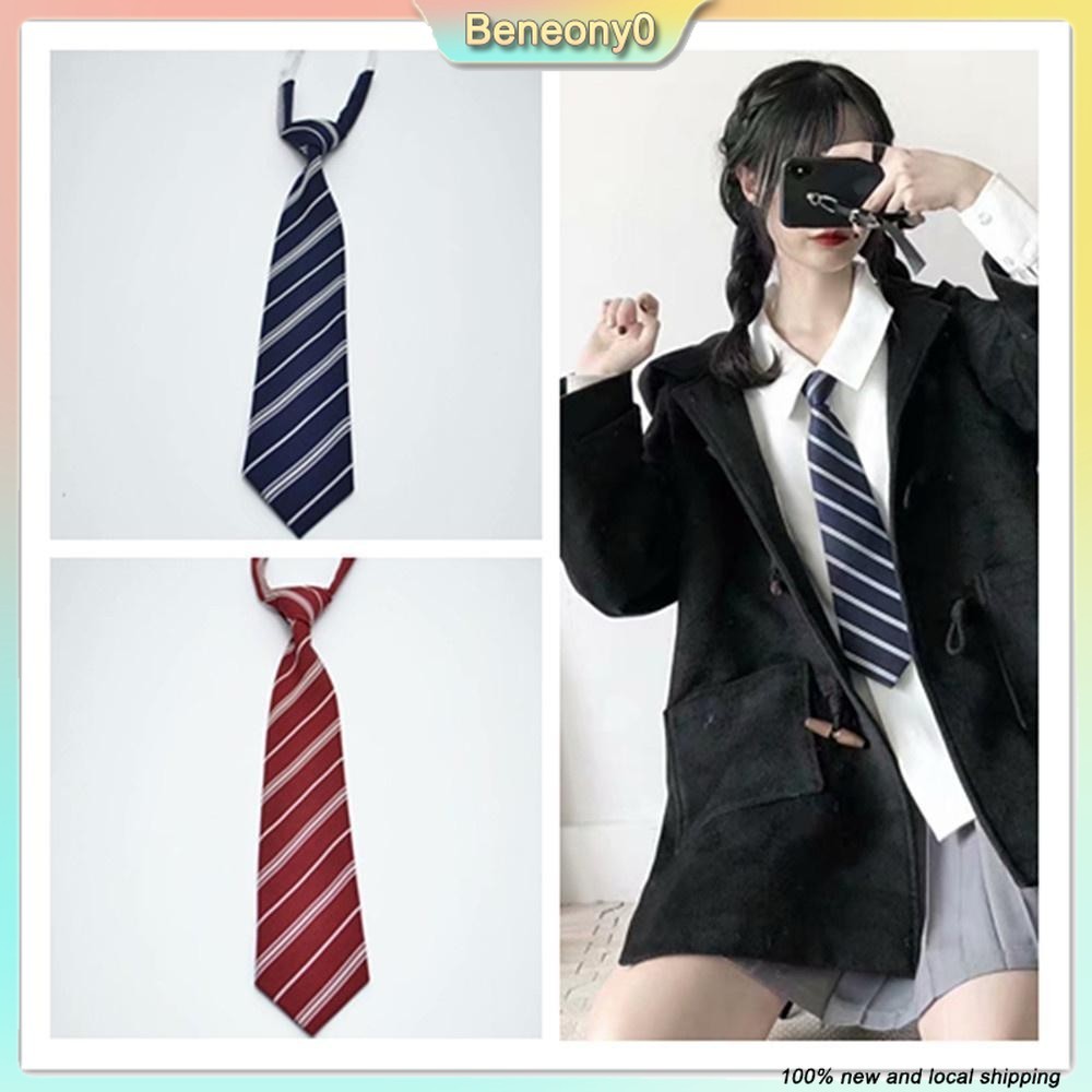 เนคไทผู้หญิง สไตล์เกาหลีและญี่ปุ่น เหมาะสำหรับชุดนักเรียนแบบJK พร้อมลายสก็อต
