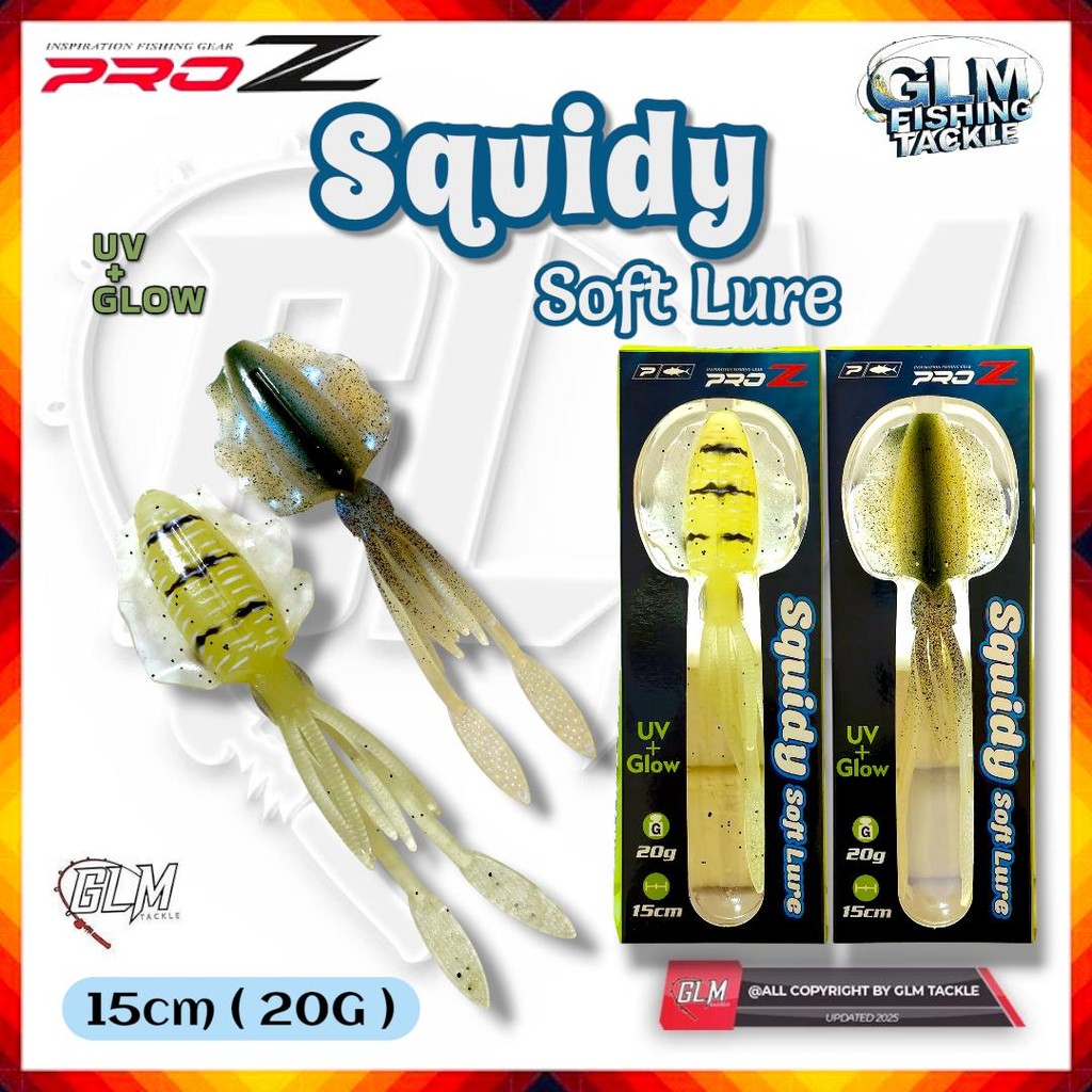 PRO Z SQUIDY 15CM ( 20G ) ล่ออ่อนสําหรับตกปลา