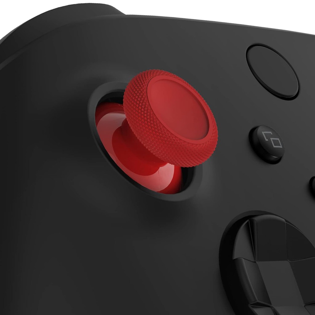 EXtremeRate เปลี่ยนจอยสติ๊กสําหรับ Xbox One - 4 PCS Carmine Red Thumbsticks Analog Thumb Sticks สําห