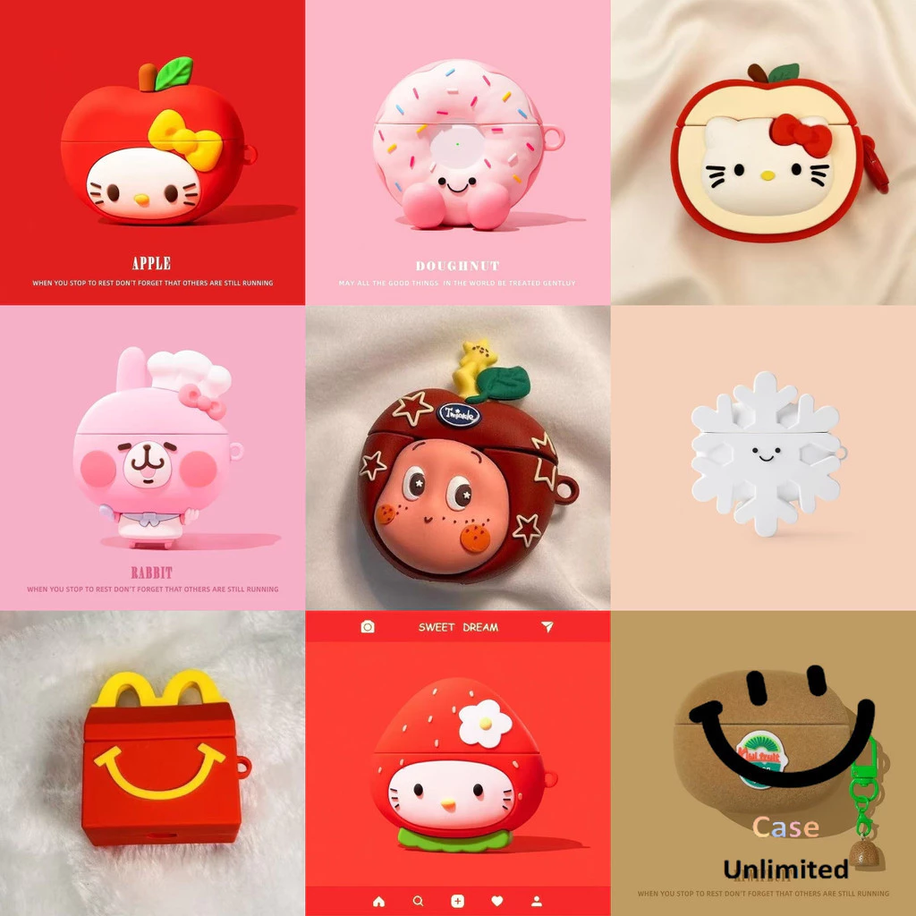 สําหรับ GOOJODOQ J201 J206 เคส Case เคสหูฟังบุคลิกภาพ apple girl ลายกีวีโดนัท