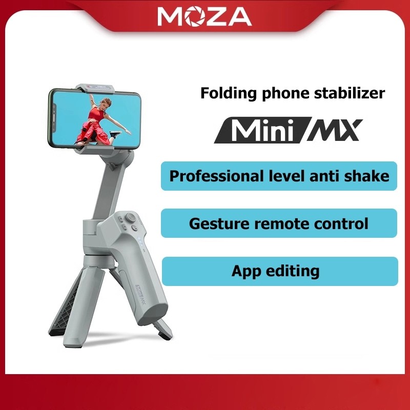 MOZA Mini MX ใหม่พับมือถือ 3 แกน Gimbal Stabilizer MINI Gimbal Antishake สําหรับ Iphone Smartphonone