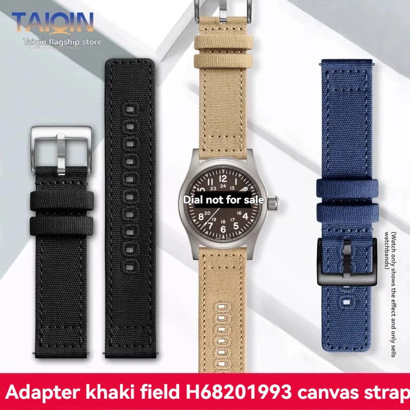 18 มม.20 มม.22 มม.นาฬิกาผ้าใบสําหรับ Hamilton Khaki Field H70605731 ชม.70605993 ชม.68201993 70605963
