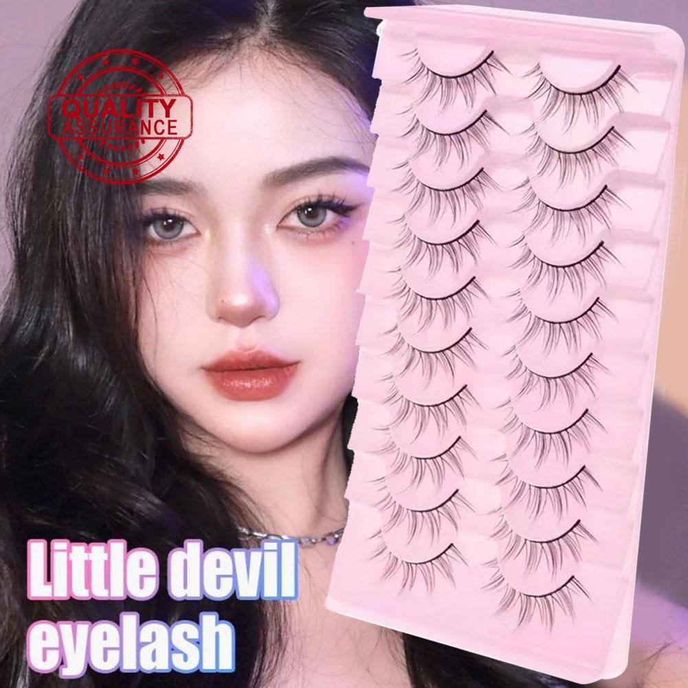 ขนตาปลอมธรรมชาติมังงะ Lashes คอสเพลย์ Lashes Strip Band Lashes ขนตา Full S3d4