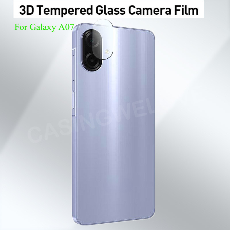 3 ชิ้น 3D กล้องเลนส์ป้องกันฟิล์มสําหรับ Samsung Galaxy A07 A06 A27 A37 A57 A16 SamsungA07 A17 LTE 5G 4G 2025 กระจกนิรภัยโปร่งใสเต็มรูปแบบปกหลัง