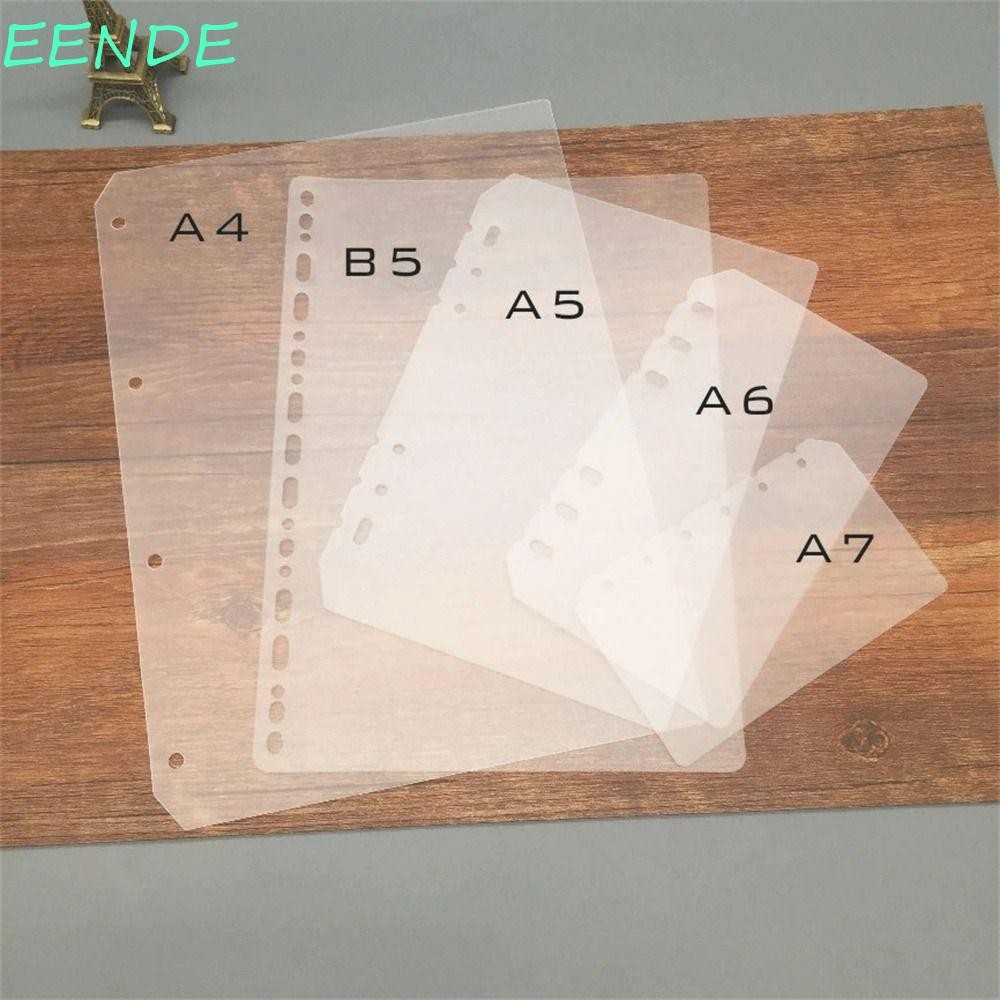 EENDE Notebook Divider Universal Notebook Accessories Board Page Transparent Inner Paper Agenda Bind