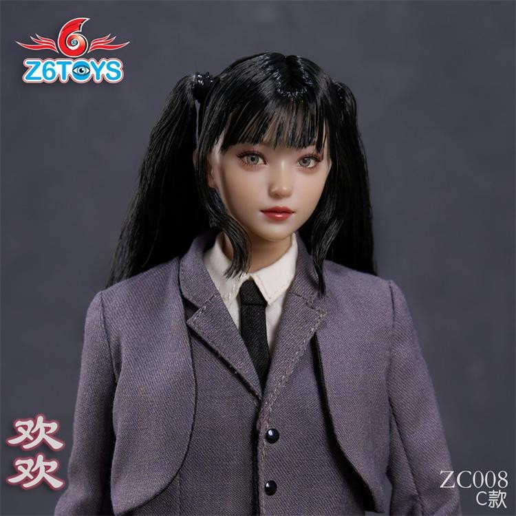 พร้อมสต็อก Z6TOYS ZC008 1/6 Movable Eye Beauty Head แกะสลัก Huanhuan เหมาะสําหรับตุ๊กตาทหาร Rubberiz