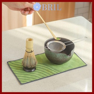 BRIL ชุดน้ําชามัทฉะญี่ปุ่น 4 ชิ้น, ที่ปัดมัทฉะเซรามิกไม้ไผ่เ…