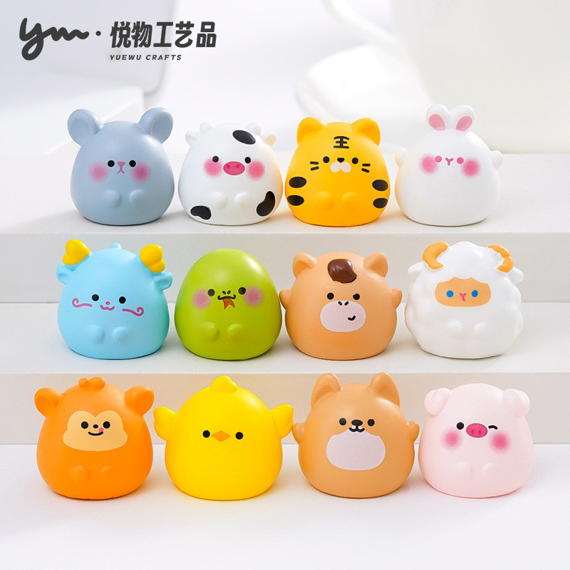 น่ารักราศีสัตว์เครื่องประดับสร้างสรรค์ ทําเอง ภูมิทัศน์ขนาดเล็กรถตกแต่งสก์ท็อป