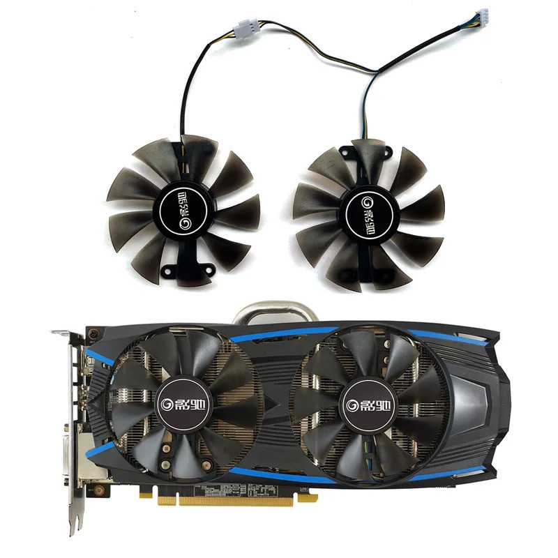 2PCS GA91S2H 4pin 85 มม.GTX1060 GPU Cooler สําหรับ GALAXY GTX950 GTX960 KFA2 GALAXY GeForce GTX1060 