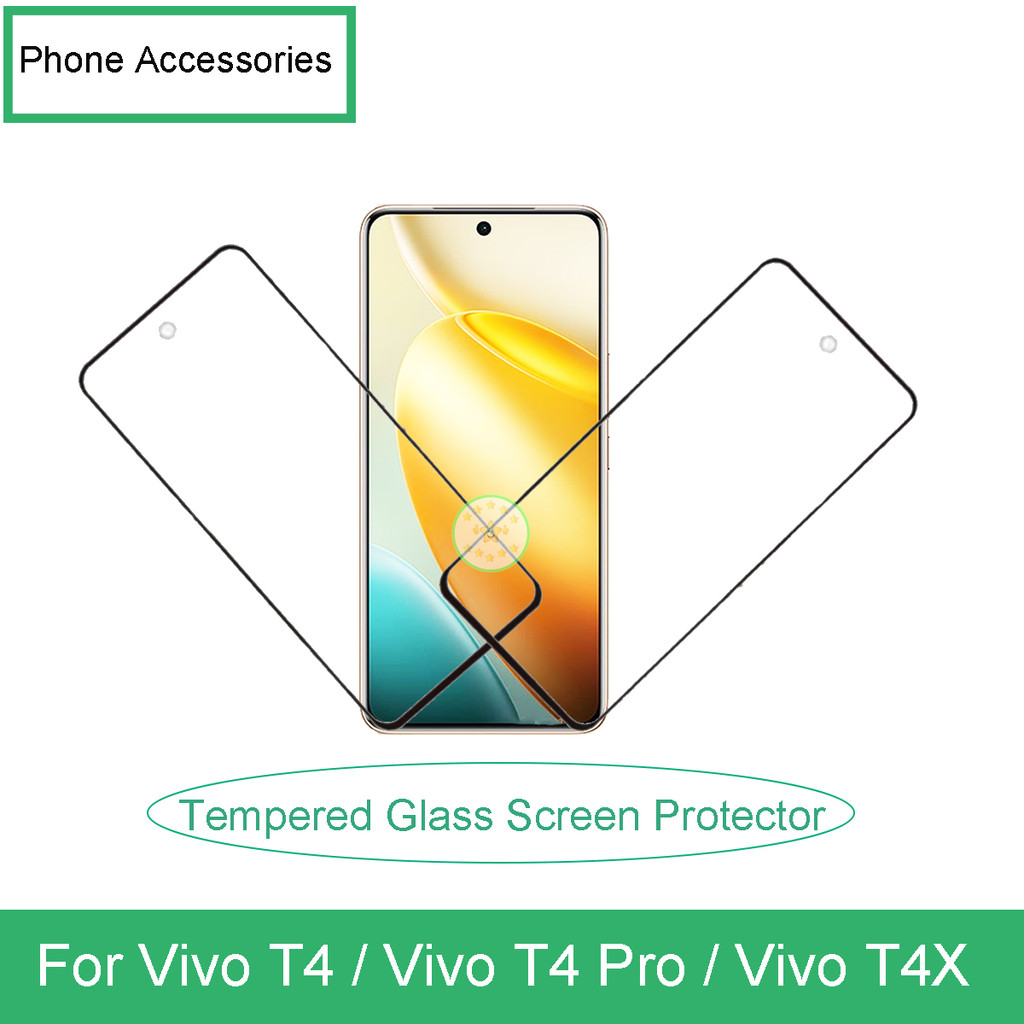 สําหรับ Vivo T4 / Vivo T4 Pro / Vivo T4X โทรศัพท์มือถือกระจกนิรภัยป้องกันหน้าจออุปกรณ์เสริมอะไหล่