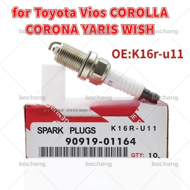หัวเทียน Denso 1 ชิ้นสําหรับ Toyota Vios COROLLA CORONA YARIS WISH K16r-u11