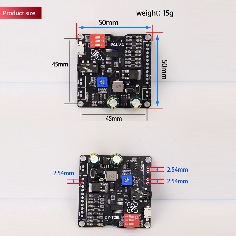 Yoaushop-ph 10W 20W MP3 Player โมดูลเสียงเล่นเสียง 9CH One-for-One Control การ์ดหน่วยความจําเสียง U-