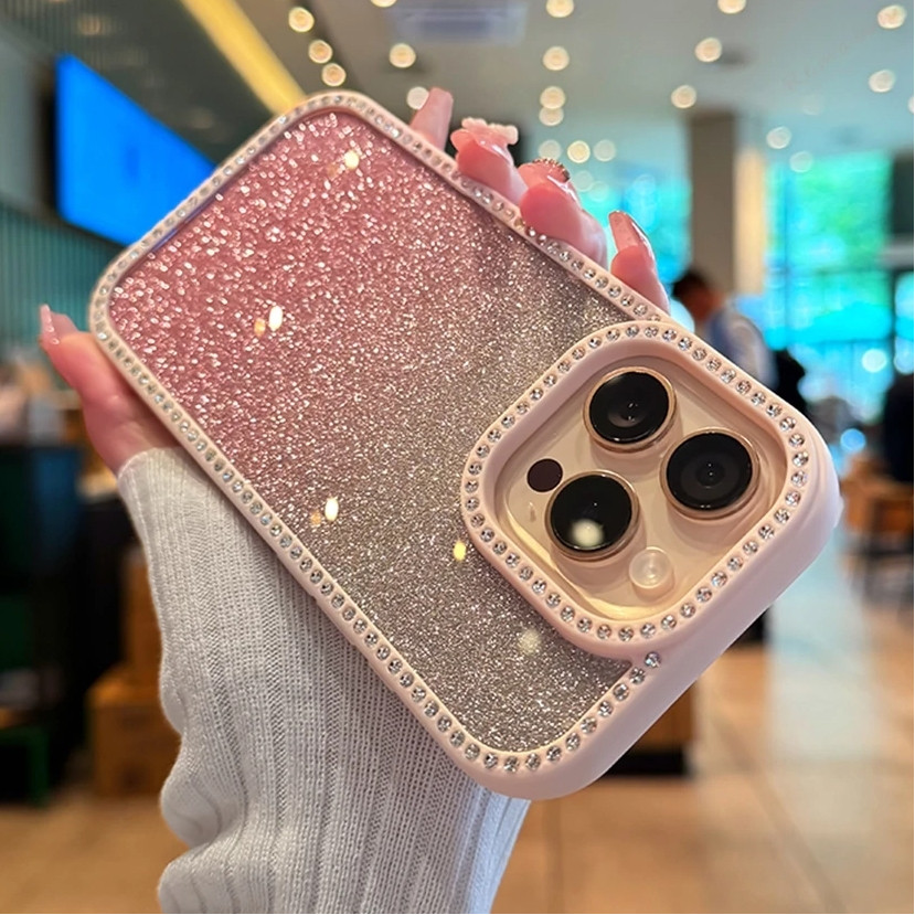 เพชรโปร่งใสเคสโทรศัพท์สําหรับiPhone 17 Promax16 15 14 Plus 13 12 11 14 15 16 Pro Max 16Pro Bling Glitter Protectorกันกระแทก