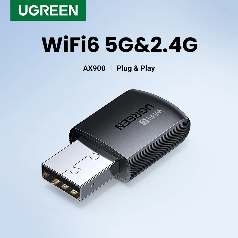 UGREEN อะแดปเตอร์ WiFi AX900 AX1800 AC1300 WiFi6/5 5GHz และ 2.4GHz USB WiFi Dongle เสาอากาศสําหรับเด
