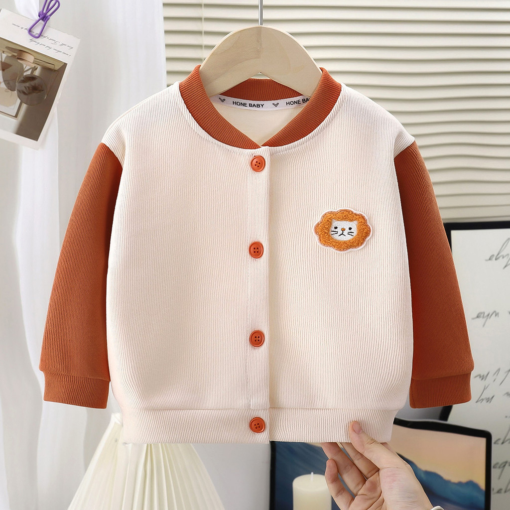 เสื้อกันหนาวคาร์ดิแกน สไตล์ตะวันตก ขนาด 80-120 ซม. เหมาะกับเด็กและเยาวชนในฤดูใบไม้ผลิและใบไม้ร่วง