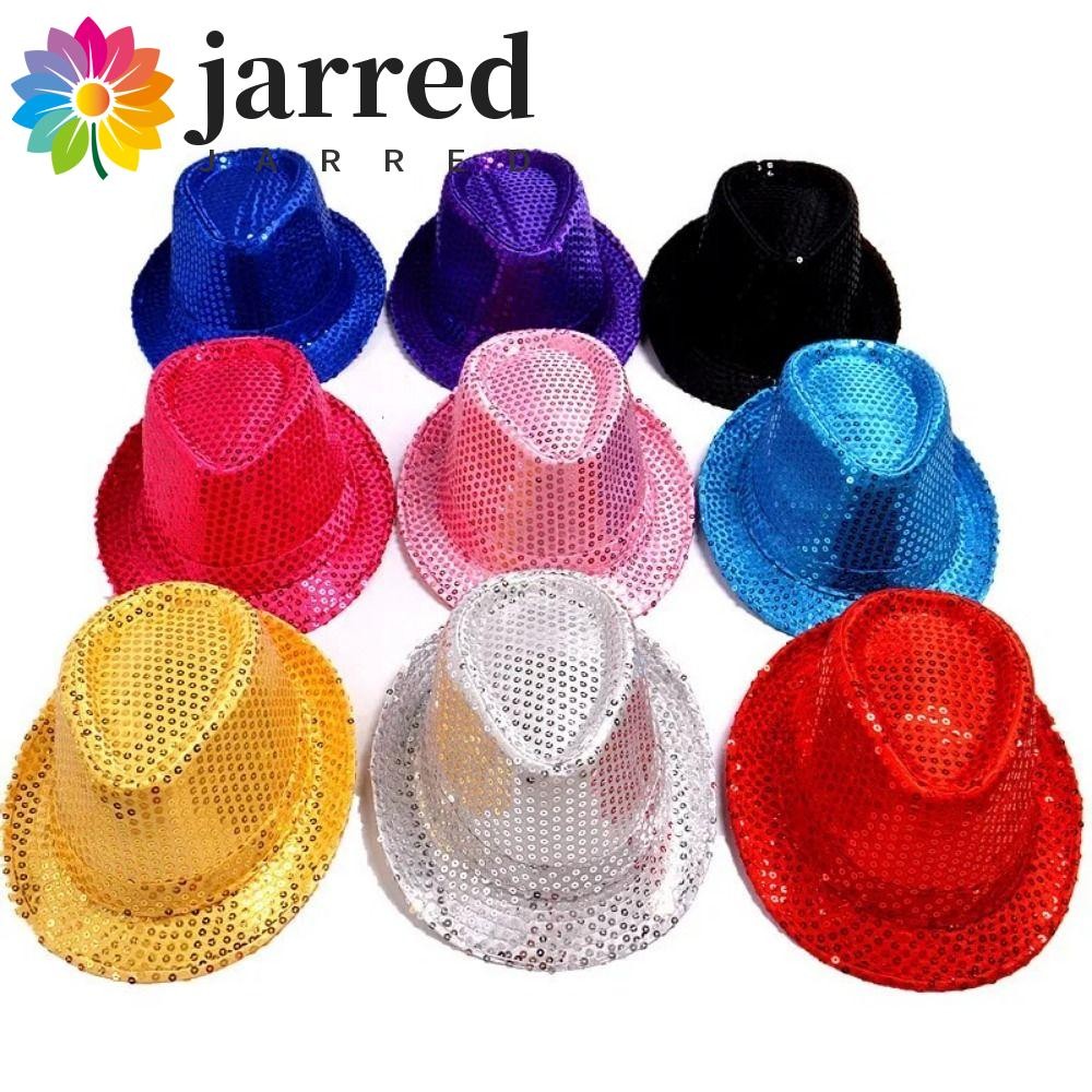 JARRED เลื่อมหมวก Fedora, เลื่อม Brilliant Dance แจ๊สหมวก, เวอร์ชั่นเกาหลี Shiny Performance 58 ซม./