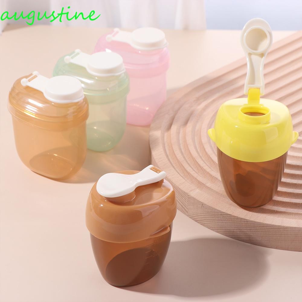 AUGUSTINE Toddle Snacks Container, Feeding Lunch Box นมผงเด็ก, น่ารักพร้อมช้อนนมผง Essential Cereal 