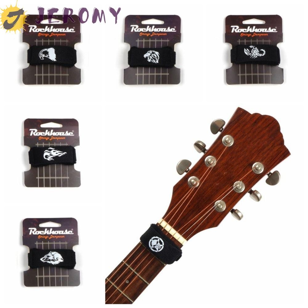 JEROMY เทปคานกีต้าร์, กําจัดเสียงรบกวน สายกีตาร์ Fret Wrap กีตาร์, เครื่องมือกีตาร์ เงียบปรับเสียงรบ
