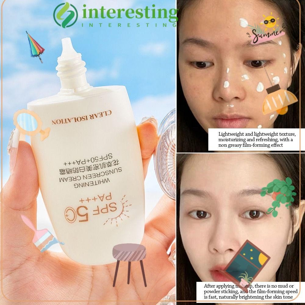 INTERESTING 60g/50g ครีมกันแดดฤดูร้อน, Multi-effect Repair Moisturizing Isolation Cream, คอนซีลเลอร์
