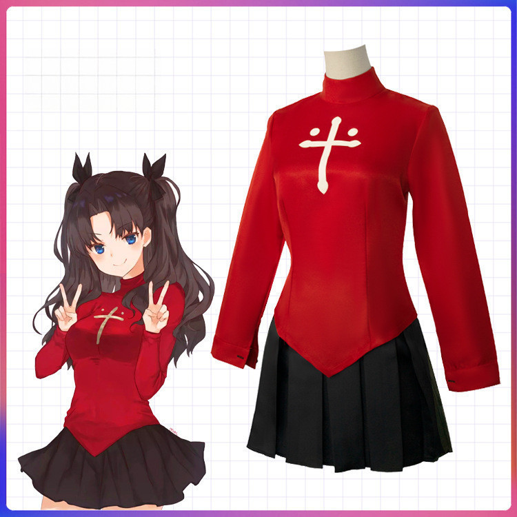 เครื่องแต่งกายอะนิเมะคอลเล็กชัน Fate/Stay Night แบบcosplayตัวละคร Tohsaka Rin